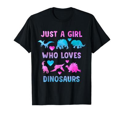 A Girl Who Simply Loves Dinosaurs: Funny Dinosaur T-shirts