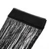 Rod Type Black Tassel Curtain Polyester String Thread Curtain for Window Door Room Divider Party Decoration