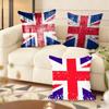Union Jack Flag Cushion Cover Soft Short Plush Pillow Cover Smooth Cozy Texture Aesthetic Cushion Case Home Decor