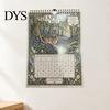 Stationery for To-do Lists A Year in Britain 2027 Wall Calendar, Vintage Storybook Style 12-Month Nature Theme Monthly Planning Classic British Rural