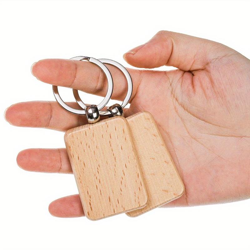 10/20/50Pcs Various Shape Blanks Wood Keychains Suitable For Laser Engraving Gift Diy Tag Laser Keychain Making Name Logo Gift