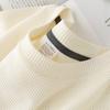 Waffle Round Neck Short Sleeved Men's Top Summer New Ice Silk Thin Style Solid Color Retro T-shirt