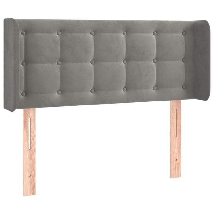 VidaXL Headboard with Ears Light Grey 103x16x78-88 Cm Velvet3119244