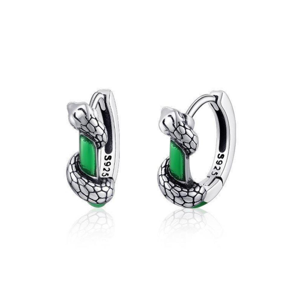 1PAIR Earrings men's high-end sense trend ruffian handsome snake single  cold wind boys earrings