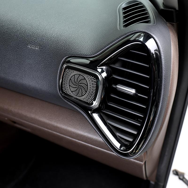 Stainless Steels Upper Air Outlet Speaker Cover Steels Interior Speaker Decoration Trim Cover For Kia Soul -2025 LHD