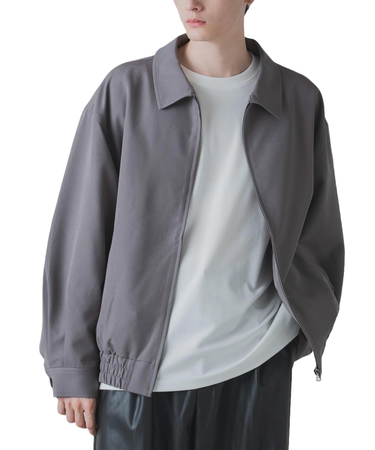 

WEGO Thoromi Loose Korean Long Size Dark Gray Jacket, Outerwear, Blouson, Simple, Solid, Fit, Style, Sleeve, Fall/Winter Clothes,
