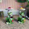 Cartoon Mushroom Sitting Frog Statue Holding Wine Glass Drinking Frog Figurine Resin Animal Sculpture Indoor Outdoor Garden Yarn Decoration Ornament