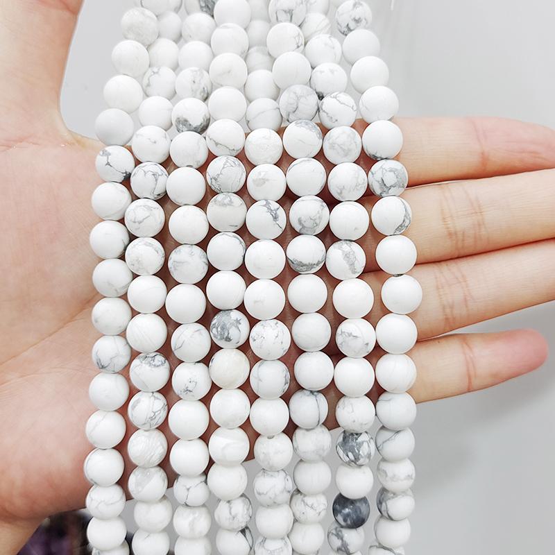 6/8/10mm Matte Stone Beads Natural Stone Beads Round Loose Spacer Beads For Jewelry Making DIY Bracelet Necklace Accessories