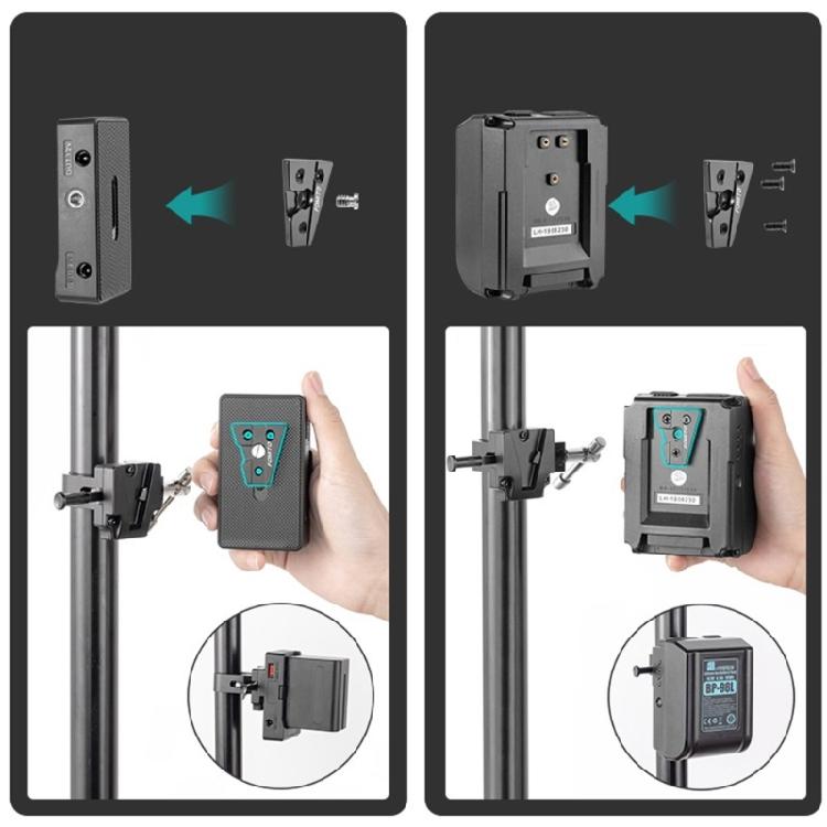 V Mount Battery Connection Plate for Cameras Metal Construction Easy Installation