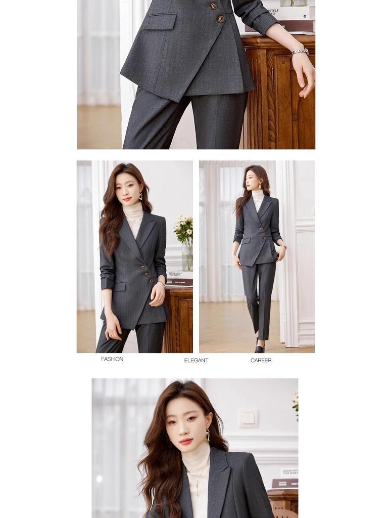 Women's Striped Suit Set 2025: Spring/Autumn Formal Professional Attire