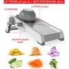 LMETJMA 18 in 1 Adjustable Mandoline Vegetable Slicer Stainless Steel Vegetable Slicer Julienne Slicer for Potato Onion JT214