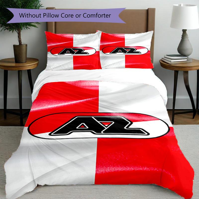 Parure de lit 3 pièces avec housse de couette (1*Housse de couette + 2*Taie d'oreiller, sans noyau), Ensemble de literie imprimé AZ Alkmaar, Décor de chambre à coucher, Toutes saisons, Cadeau d'anniversaire