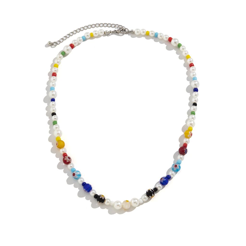 Ingemark Boho Imitation Perlen Choker Halskette für Herren Vintage Einfach Gemischte Farbe Perlen Hals Accessoires 2026 Neuer Partner Schmuck