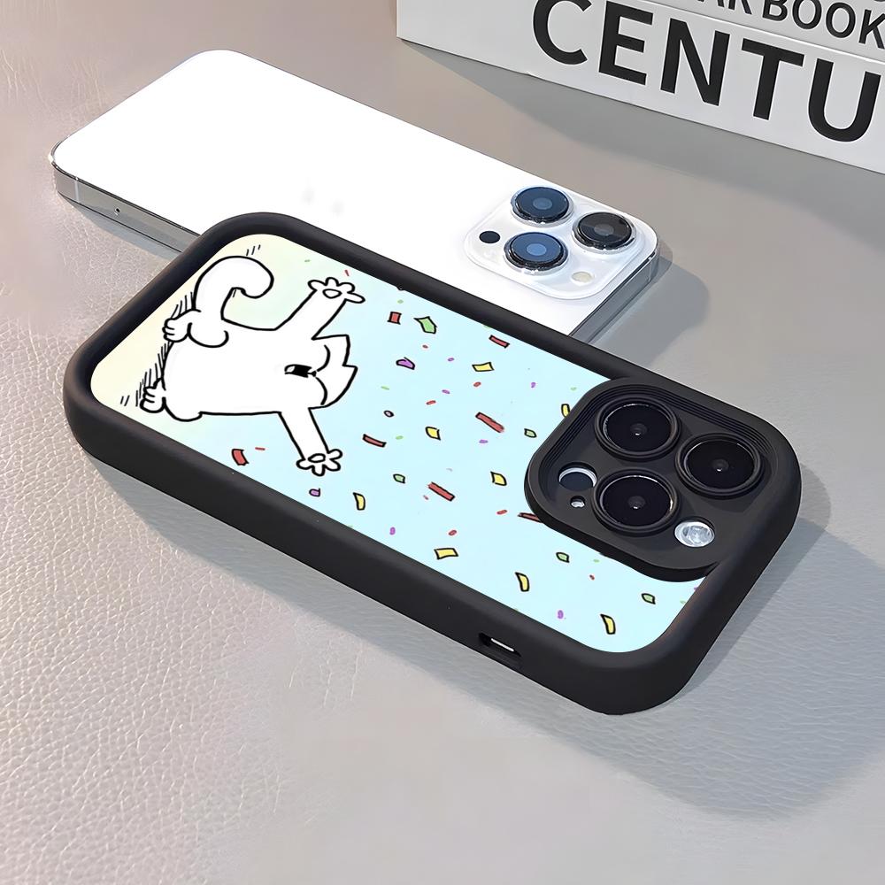 S-SIMONSE-C-CAT Phone Case For IPhone 17 Air 16 E 15 14 Plus 13 12 11 Pro Max Silicone Soft Case