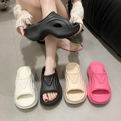 Thick Sole Wedge Slippers for Women Summer 2024 Orthopedic Chunky Platform Sandals Woman Fashion Eva Flip Flops Outdoor Slides
