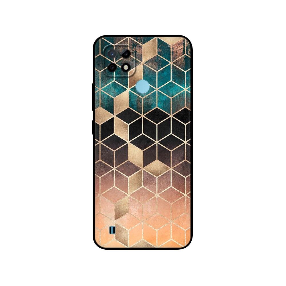 For Realme C21 Case Silicon Back For OPPO RealmeC21 C 21 Phone Covers 6.5" Funda RMX3201 Bumper Capa Etui Soft Black Tpu Case