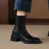Krazing Pot Microfiber Winter Round Toe Modern Platform Size 33 Boots Size 43 Women Fashion Stretch Ankle Boots