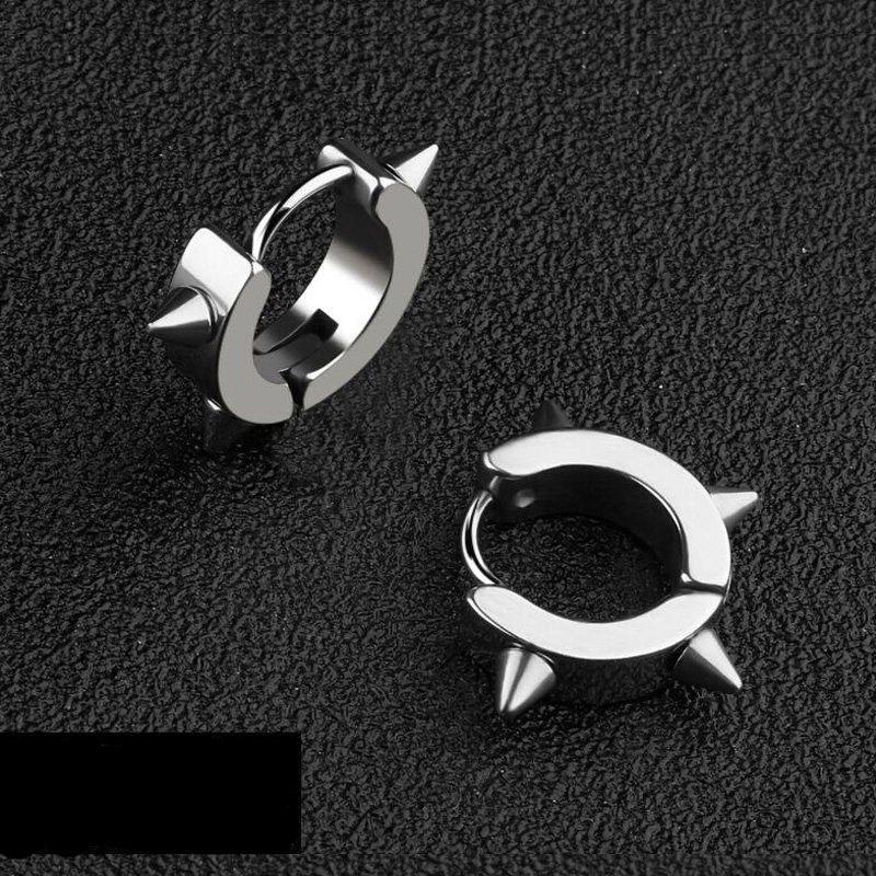 

Уличный стиль Заклепки Остроконечные серьги-клипсы для ушей Один и тот же стиль для мужчин и женщин Крутые модные персонализированные универсальные серьги