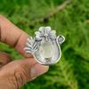 925 Sterling Silver Natural Golden Rutile Flower Sister Solitaire Ring Jewelry