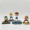 8cm One Piece Anime Figure Weep Luffy Zoro Sanji Usopp Figure Doll PVC Desk Decoration Statue Collection Model Toys Gifts