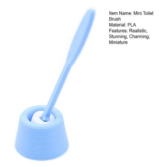 1:12 Scale Miniature Toilet Brush And Holder Set Realistic Dollhouse Bathroom Accessory for DIY Crafts Pretend Play