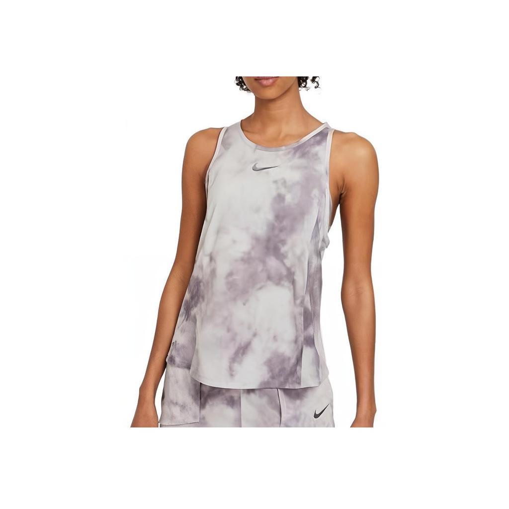 Nike Sports Lifestyle Series Printed Round Neck Sports Vest Women Vests Deep-Purple CZ9617-077