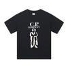 C.P.COMPANY Round-neck Casual Printed Loose Short-sleeved Shirt Black 227