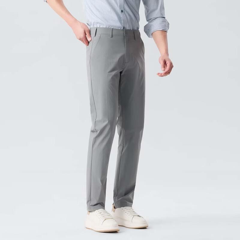 SNOWFLYING Men s Cool-Feel Straight-Leg Casual Pants 38 185/98A