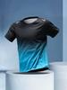 Farbverlauf Herren Sport T-Shirt Outdoor Lauf Tops 3D Druck T-Shirts Atmungsaktive Kurzarm T-Shirts Sportbekleidung Herrenbekleidung