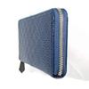 [Inden-ya] Inden Geldbörse, Lange Geldbörse, Y-Form, Rundum-Reißverschluss, Hirschleder, Marineblau mit schwarzem Lack, Kleinkariertes Muster, 2111-04-167