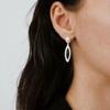 Celebrity Style Oval Shell Slice Dangle Earrings - Elegant and Versatile Fashion Jewelry