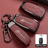 Car Zinc Alloy Leather Key Case Cover Holder Chain For Mercedes Benz A C E S G Class GLC CLE CLA GLB GLS W177 W205 W213 W222 AMG EZ5