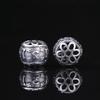Antique-Finish Vajra Scepter Beads: Color-Preserving Silver Six-Syllable Mantra Spacer for DIY Tibetan Bracelets