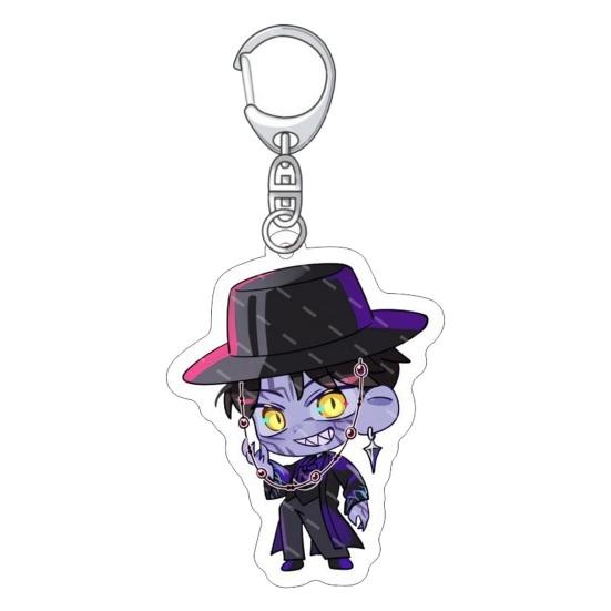 Keychain Pendant 3D Idol Group Design Portable Acrylic Keychain with Metal Lobster Clasp Waterproof Scratch-Proof Key