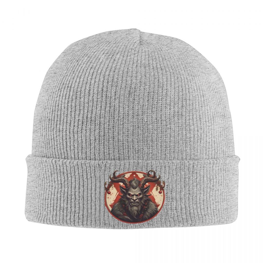 Die Krampusparade Festlicher Unfug Nach Einbruch der Dunkelheit Strickmütze Hip Hop Mütze Herbst Winter Mützen Hüte für Unisex Unisex Erwachsene