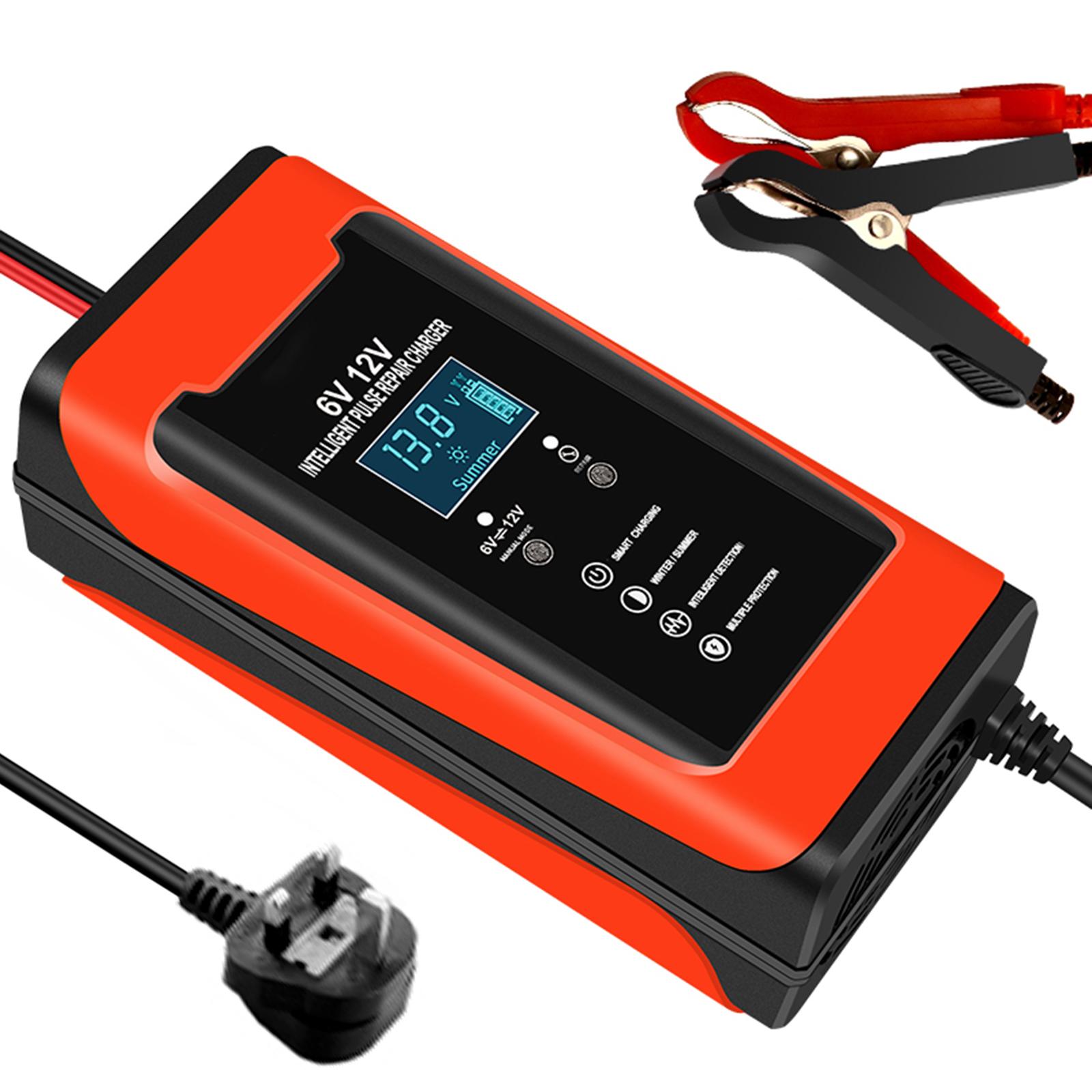 

Интеллектуальное импульсное ремонтное зарядное устройство 6 В 12 В с ЖК-дисплеем, множественная защита, огнестойкий