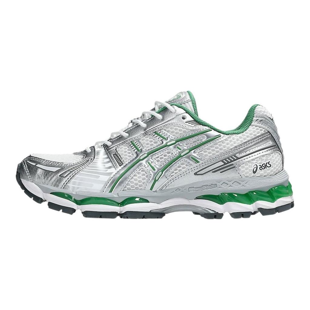 Asics GEL Kayano 12.1 Abrasion Resistant Low Top Running Shoes Unisex Silver Green 1203A759-100GWP