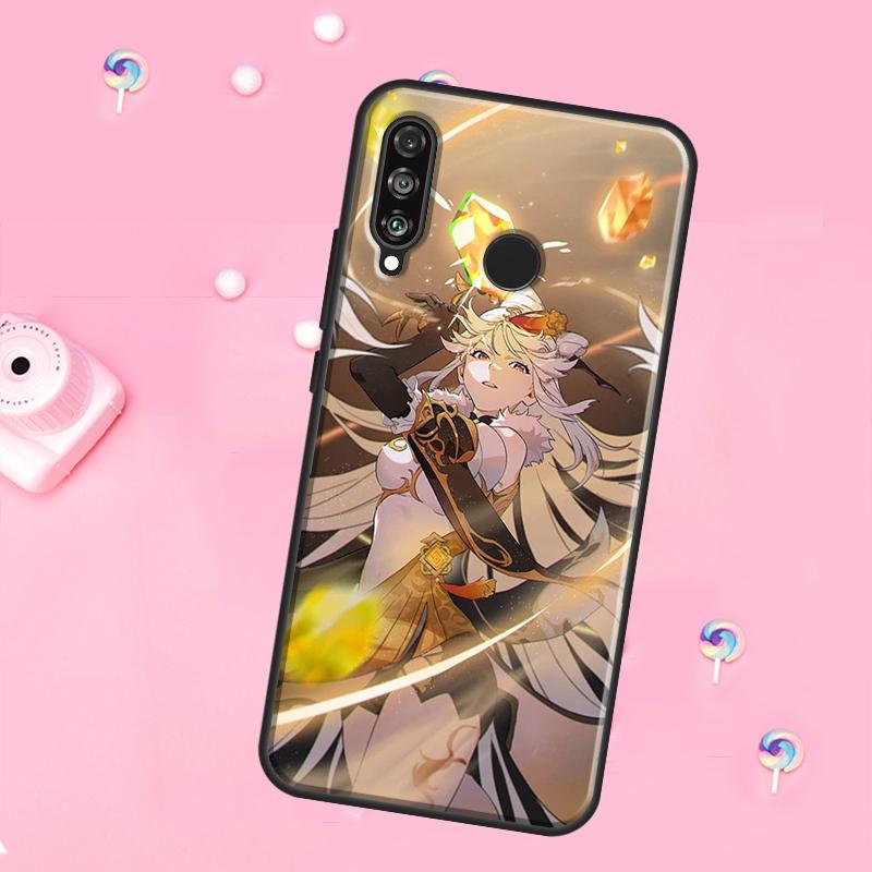 Genshin Impact NingGuang For Huawei Nova 12s 12i 8i 11i 9 10 SE Y60 Y70 Y90 Y72 Y73 Y61 Y91 P60 Pro P30 P40 Lite Case