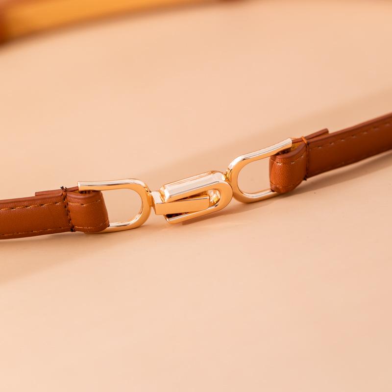 Versatile Women's Thin Leather Waist Belt - Trendy Fashion INS Style for Dresses and Coats