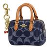 Bolso Tote de Mezclilla y Cuero con Logo Estampado Clásico Rowan 9 para Mujer Azul Natural CZ083-IMXIA