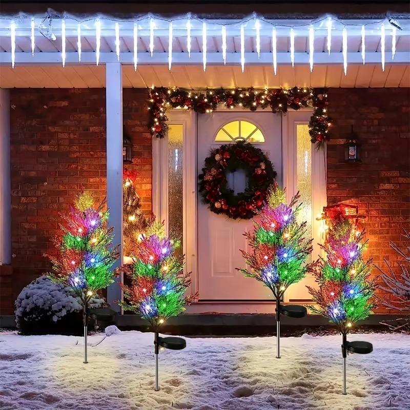 Solar LED Christmas Tree Decoration Outdoor Waterproof Garden Courtyard Porch New Year's Party Christmas Party Buried Lights