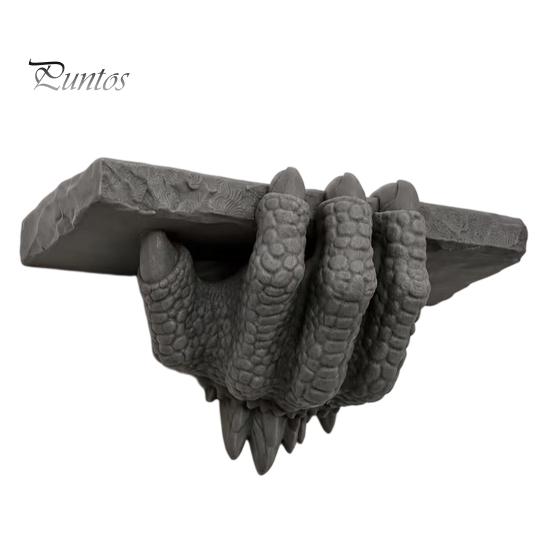 Decorative Wall Storage Dragon Claw Shelf, PETG Floating Display Stand, 3D Shelf Print Gothic Rack for Small Ornaments And Collectibles