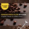 1PC Alloy Simulation Keyring Decoration Coffee Portafilter Pendant Gift Keychain Car Fashion Crafts Coffee Bag