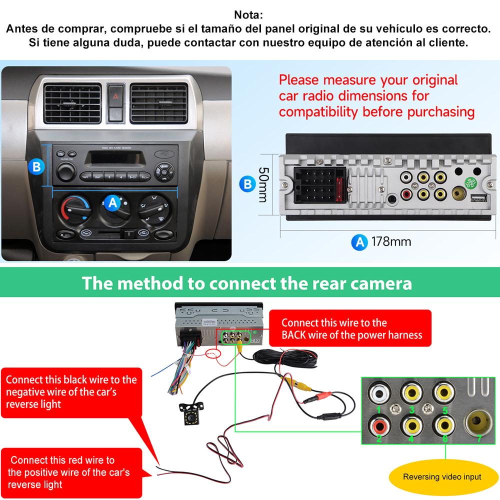 JIUYIN 1Din IPS 6 Inch Wireless Carplay Android Auto Car Radio Multimedia Video MP5 Player Touch Screen Universal Audio Stereo