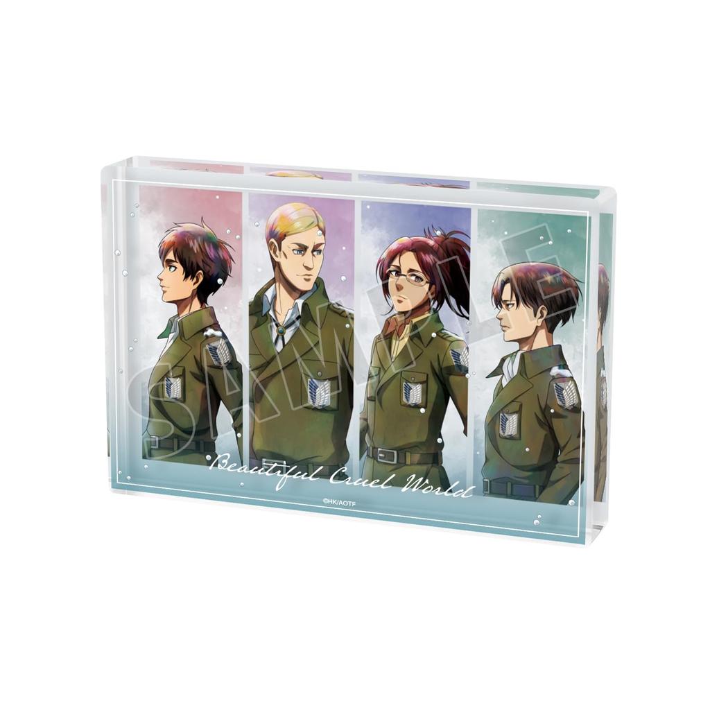 Attack On Titan Original Illustration Group Winter Walk Acrylic Block Ver.