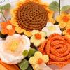 Knitted Flowers Home Decoration Hand Woven Crochet Flower Bouquet for Thanksgiving Day Teacher’ Day Birthday Wedding Grandma