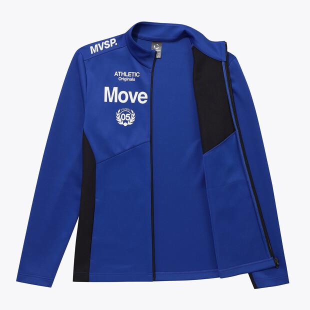 MUBEUSEUPOCHEUBAIDESANGTEU Wording Graphic Stand-Neck Training Jacket Blue Vs121Eft11