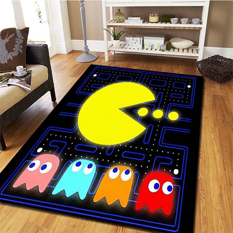 Pac-Man Carpet Rug for Living Room Bedroom Home Sofa Decoration,Kids play Non-slip Floor Mat