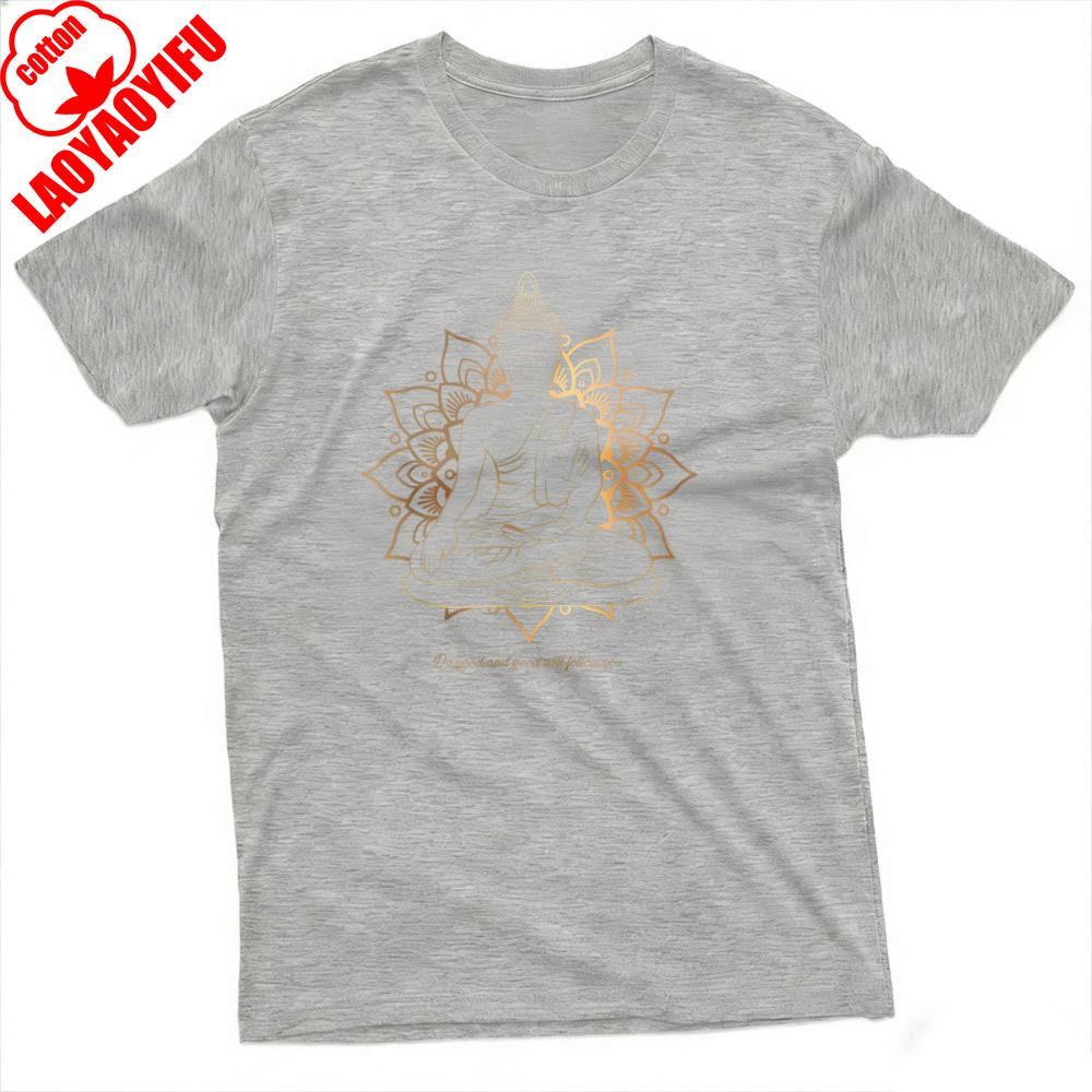 Buddha Mandala Design Summer Men TShirt Spiritual Zen Style Casual Wear for Yoga Meditation and Daily Clothes Unique  Tops