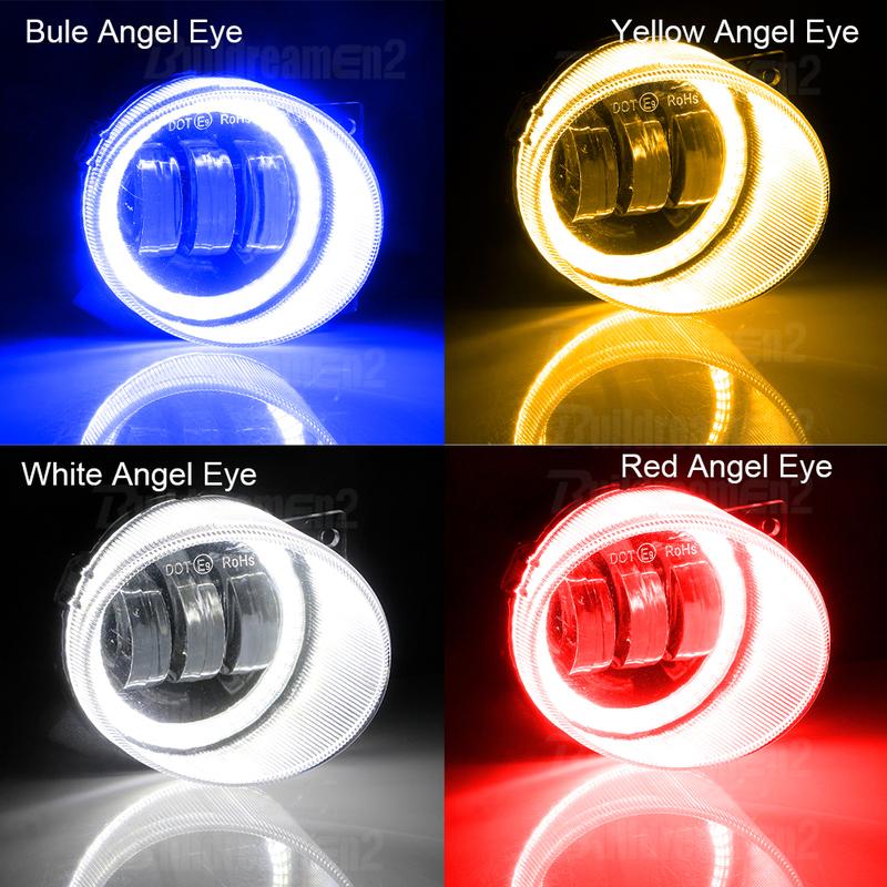 2 X Angel Eye LED Fog Light DRL For Volkswagen VW Scirocco 3/III 2008-2014 Canbus Car Front Fog Daytime Running Lamp Assembly